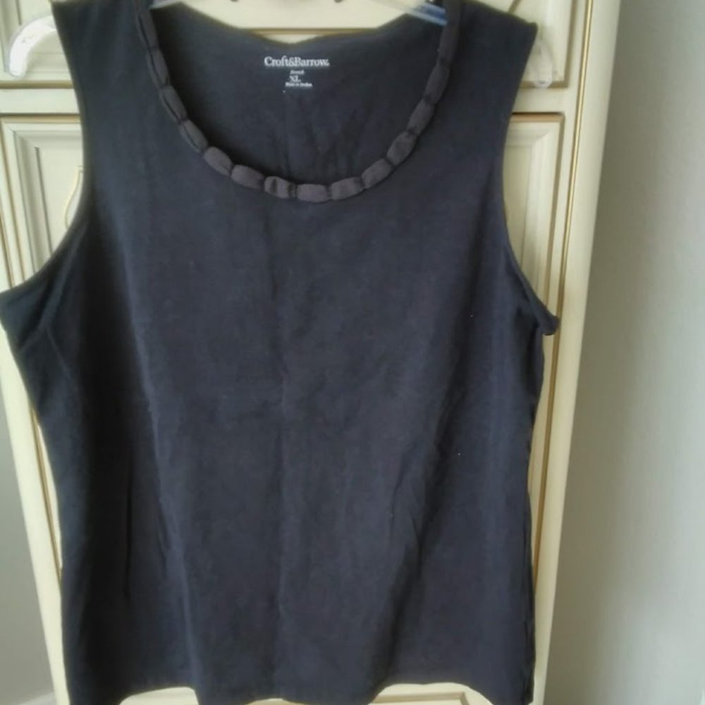 Croft&Barrow Classic Black Tank- XL